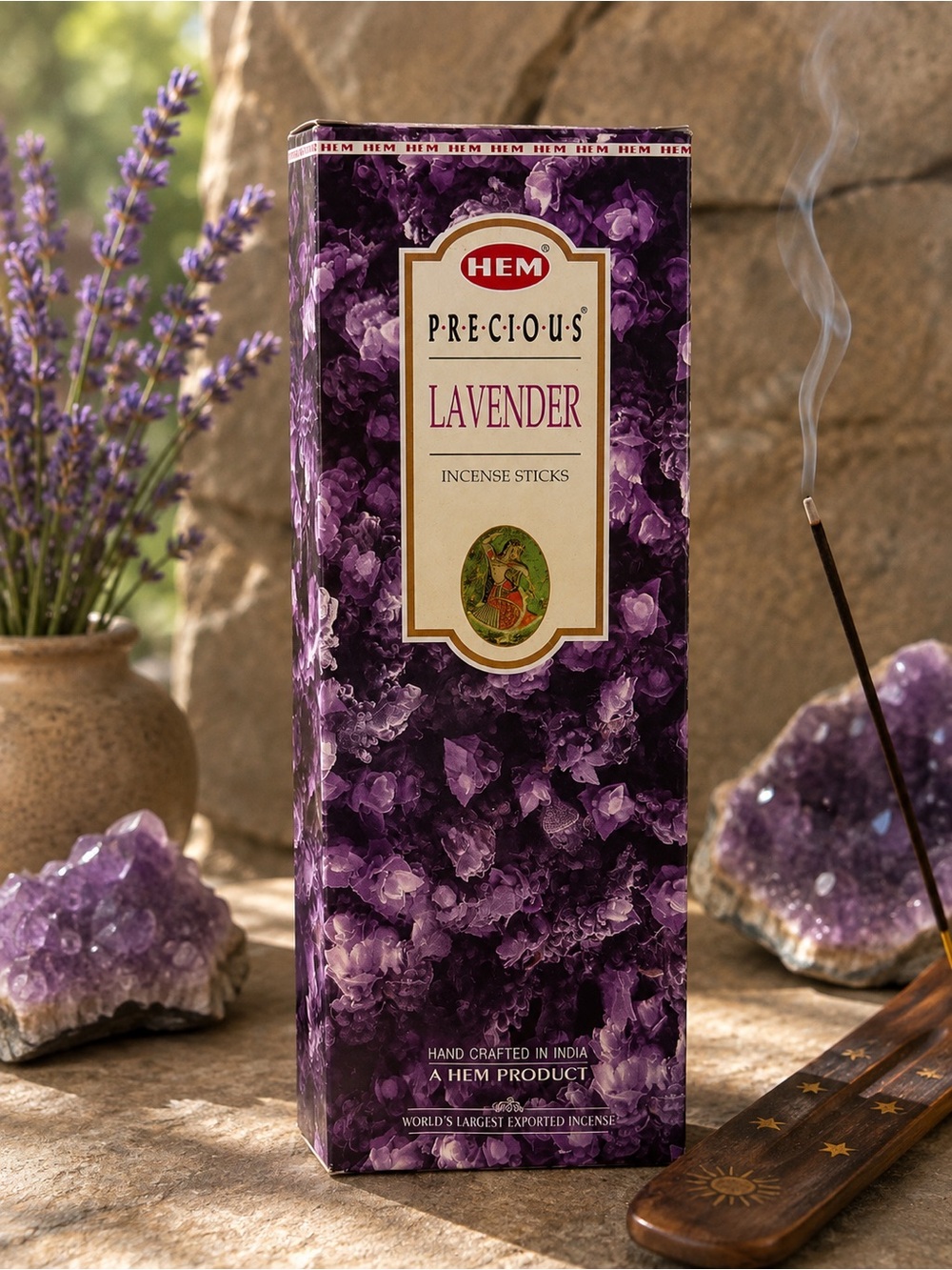 HEM Precious Lavender Incense Sticks – 6 Packs / 120 Sticks